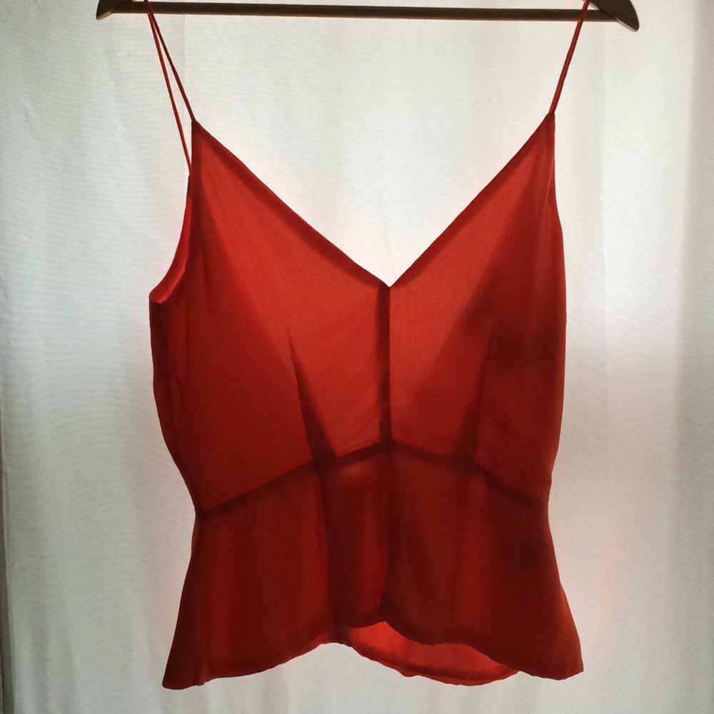 Bright orange peplum Camile